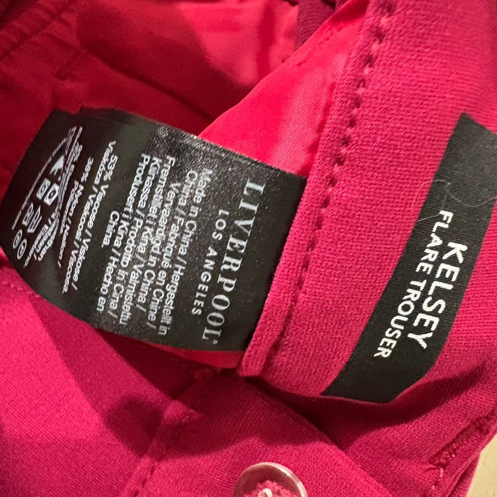 Liverpool Kelsey Mid-rise Flare Super Stretch Star Ruby Trousers Size 4 NWT - Picture 5 of 12
